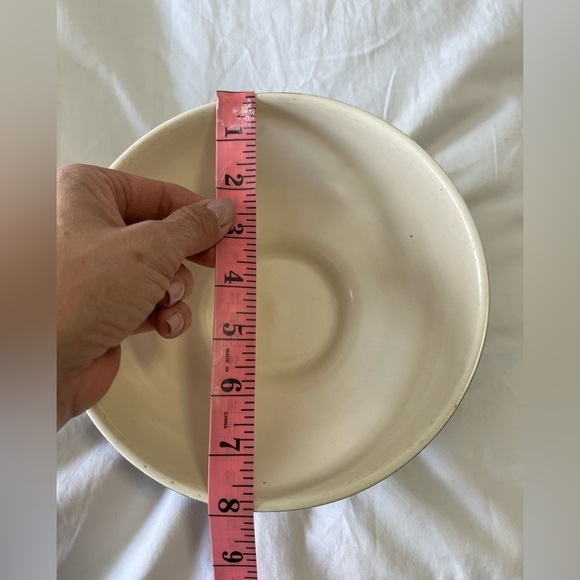 Vintage Haeger #102 USA Pottery Bowl Raised Scroll Work Planter Green - Picture 6 of 8